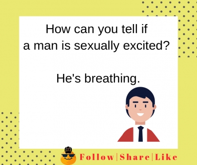 Man is sexual excited
